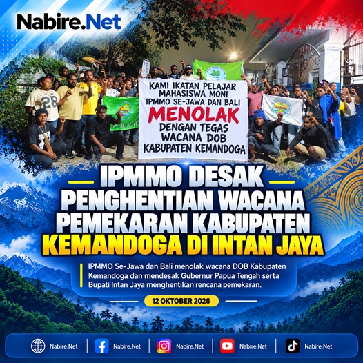 (IPMMO Desak Penghentian Wacana Pemekaran Kabupaten Kemandoga di Intan Jaya)