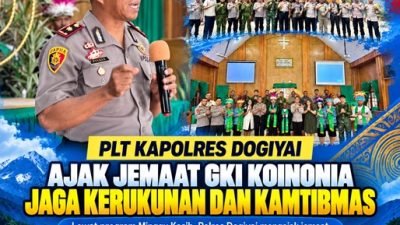 (Plt Kapolres Dogiyai Ajak Jemaat GKI Koinonia Jaga Kerukunan dan Kamtibmas)
