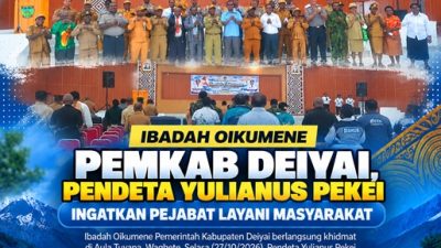 (Ibadah Oikumene Pemkab Deiyai, Pendeta Yulianus Pekei Ingatkan Pejabat Layani Masyarakat)