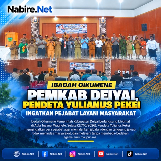 (Ibadah Oikumene Pemkab Deiyai, Pendeta Yulianus Pekei Ingatkan Pejabat Layani Masyarakat)
