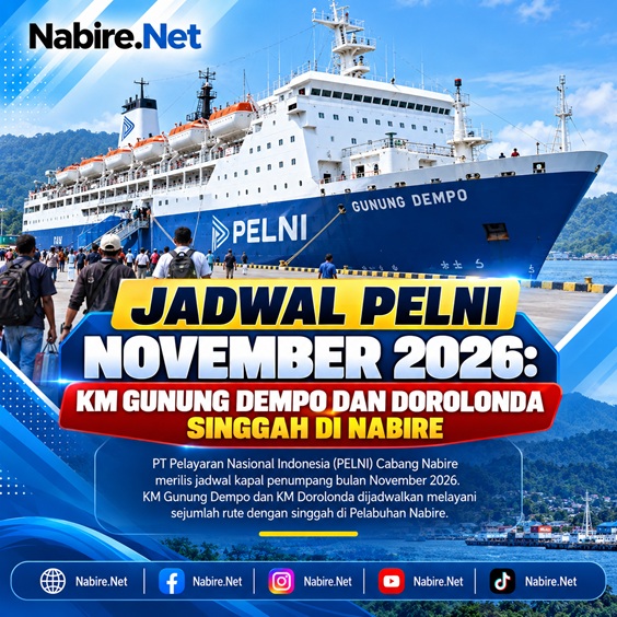 (Jadwal PELNI November 2026: KM Gunung Dempo dan Dorolonda Singgah di Nabire)