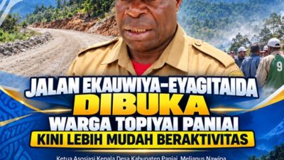 (Jalan Ekauwiya–Eyagitaida Dibuka, Warga Topiyai Paniai Kini Lebih Mudah Beraktivitas)