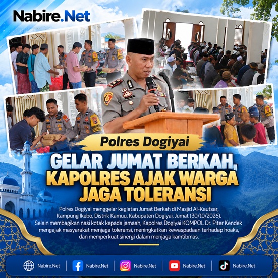 (Polres Dogiyai Gelar Jumat Berkah, Kapolres Ajak Warga Jaga Toleransi)