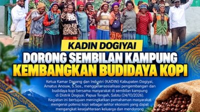 (KADIN Dogiyai Dorong Sembilan Kampung Kembangkan Budidaya Kopi)