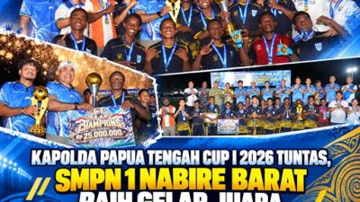 (Kapolda Papua Tengah Cup I 2026 Tuntas, SMPN 1 Nabire Barat Raih Gelar Juara)