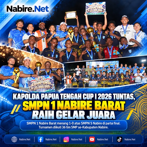 (Kapolda Papua Tengah Cup I 2026 Tuntas, SMPN 1 Nabire Barat Raih Gelar Juara)