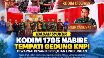 (Kodim 1705 Nabire Tempati Gedung KNPI, Diwarnai Ibadah Syukur)