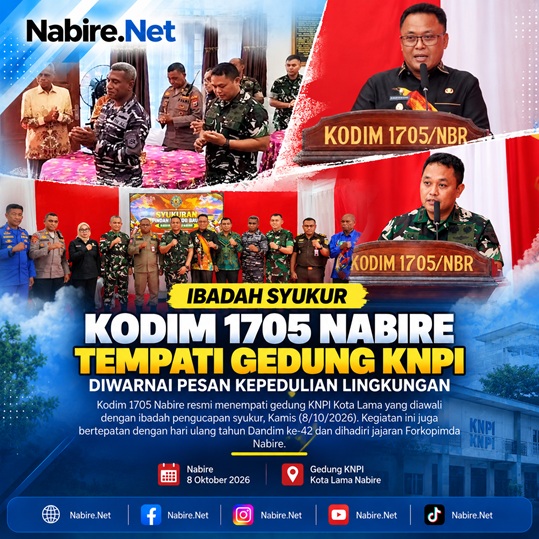 (Kodim 1705 Nabire Tempati Gedung KNPI, Diwarnai Ibadah Syukur)
