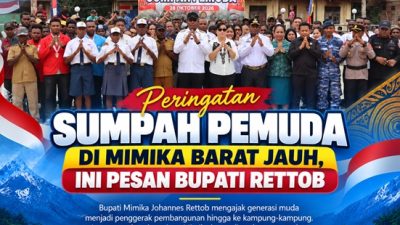 (Peringatan Sumpah Pemuda di Mimika Barat Jauh, Ini Pesan Bupati Rettob)