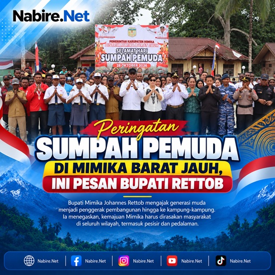 (Peringatan Sumpah Pemuda di Mimika Barat Jauh, Ini Pesan Bupati Rettob)