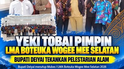 (Yeki Tobai Pimpin LMA Boteuka Wogee Mee Selatan, Bupati Deiyai Tekankan Pelestarian Alam)