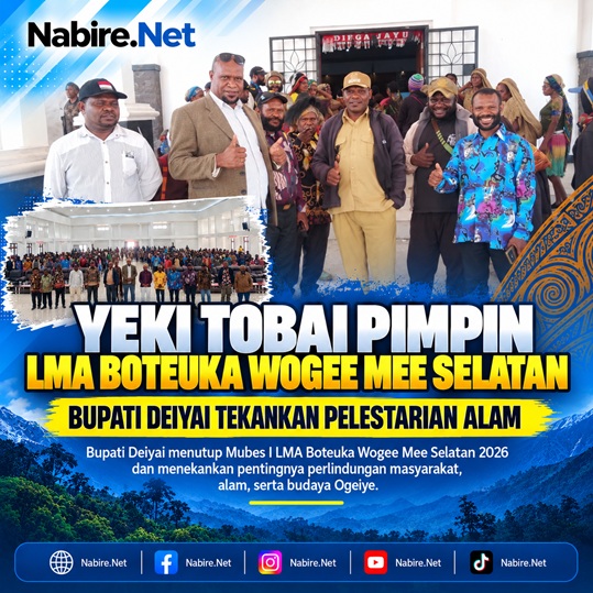 (Yeki Tobai Pimpin LMA Boteuka Wogee Mee Selatan, Bupati Deiyai Tekankan Pelestarian Alam)
