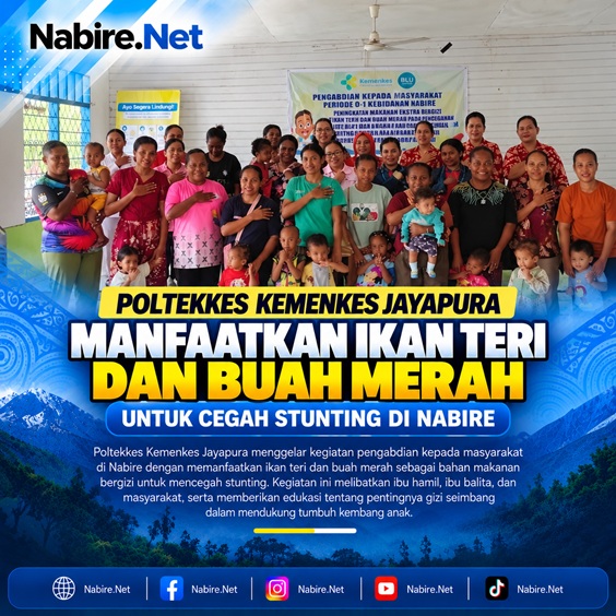(Poltekkes Kemenkes Jayapura Manfaatkan Ikan Teri dan Buah Merah untuk Cegah Stunting di Nabire)