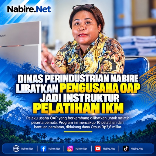 (Dinas Perindustrian Nabire Libatkan Pengusaha OAP Jadi Instruktur Pelatihan IKM)