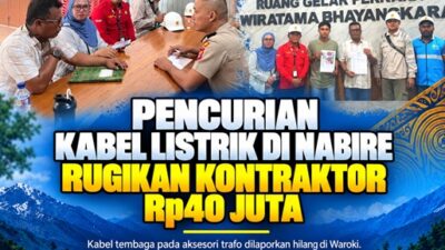 (Pencurian Kabel Listrik di Nabire Rugikan Kontraktor Rp40 Juta)