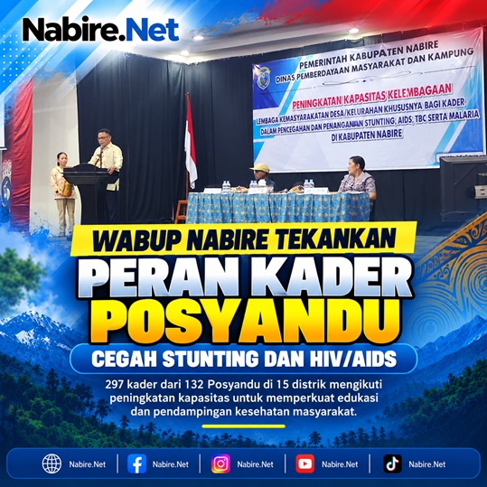 (Wabup Nabire Tekankan Peran Kader Posyandu dalam Pencegahan Stunting dan HIV/AIDS)