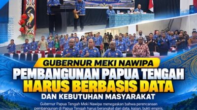 (Gubernur Meki Nawipa Minta Pembangunan Papua Tengah Berbasis Data dan Kebutuhan Warga)