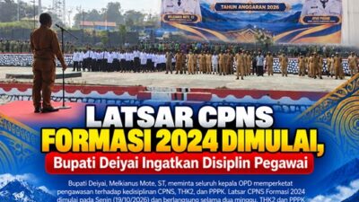(Latsar CPNS Dimulai, Bupati Deiyai Ingatkan Disiplin Pegawai)