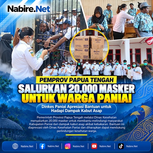(Dinkes Paniai Apresiasi Bantuan 20.000 Masker dari Pemprov Papua Tengah untuk Warga Terdampak Kabut Asap)