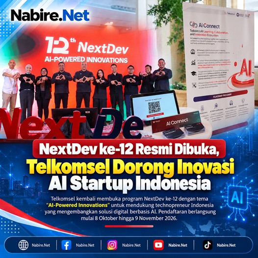 (NextDev ke-12 Resmi Dibuka, Telkomsel Dorong Inovasi AI Startup Indonesia)