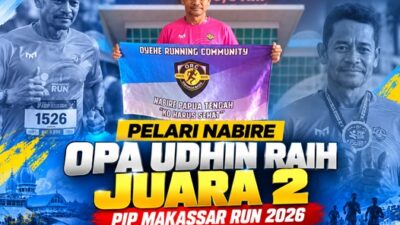 (Pelari Nabire Opa Udhin Raih Juara 2 PIP Makassar Run 2026)