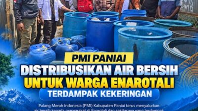 (PMI Paniai Distribusikan Air Bersih untuk Warga Enarotali Terdampak Kekeringan)