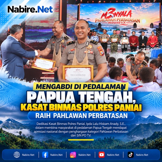 (Mengabdi di Pedalaman Papua Tengah, Kasat Binmas Polres Paniai Raih Pahlawan Perbatasan)