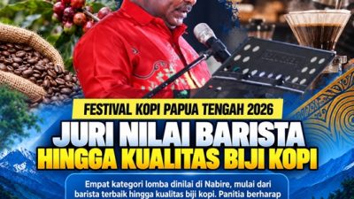 (Festival Kopi Papua Tengah 2026, Juri Nilai Barista hingga Kualitas Biji Kopi)
