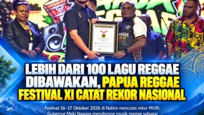 (Lebih dari 100 Lagu Reggae Dibawakan, Papua Reggae Festival XI Catat Rekor Nasional)