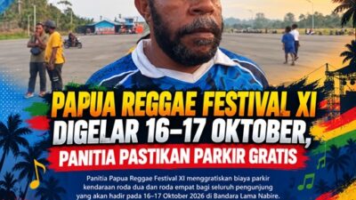 (Papua Reggae Festival XI Digelar 16–17 Oktober, Panitia Pastikan Parkir Gratis)