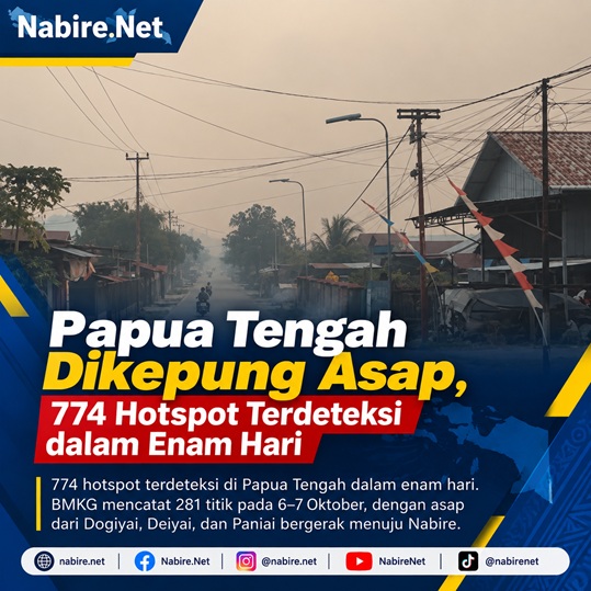 (Papua Tengah Dikepung Asap, 774 Hotspot Terdeteksi dalam Enam Hari)