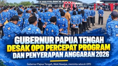(Gubernur Papua Tengah  Desak OPD Percepat Program dan Penyerapan Anggaran 2026)