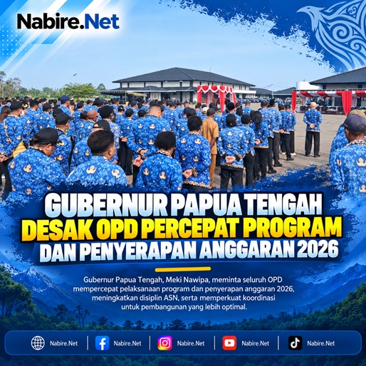 (Gubernur Papua Tengah  Desak OPD Percepat Program dan Penyerapan Anggaran 2026)