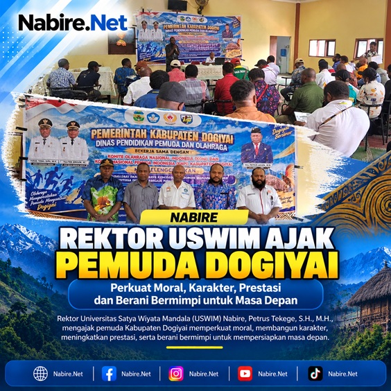 (Pemuda Dogiyai Didorong Jadi Pelaku Perubahan, Ini Pesan Rektor USWIM)
