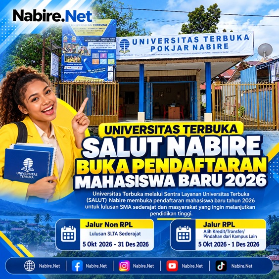 (Universitas Terbuka SALUT Nabire Buka Pendaftaran Mahasiswa Baru 2026)