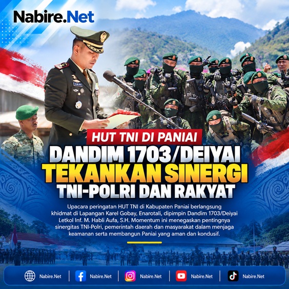 (HUT TNI di Paniai: Dandim Ingatkan Prajurit Jaga Kepercayaan Masyarakat)