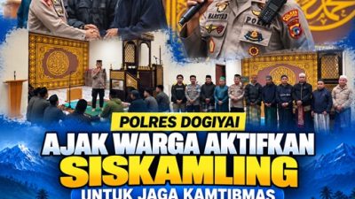 (Polres Dogiyai Ajak Warga Aktifkan Siskamling untuk Jaga Kamtibmas)