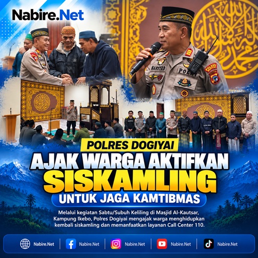 (Polres Dogiyai Ajak Warga Aktifkan Siskamling untuk Jaga Kamtibmas)