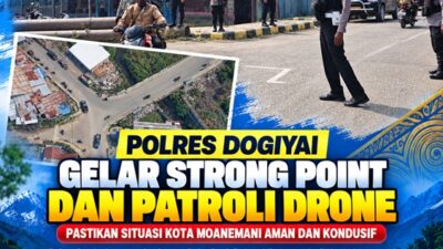 (Cegah Gangguan Kamtibmas, Polres Dogiyai Kerahkan Personel dan Patroli Drone)