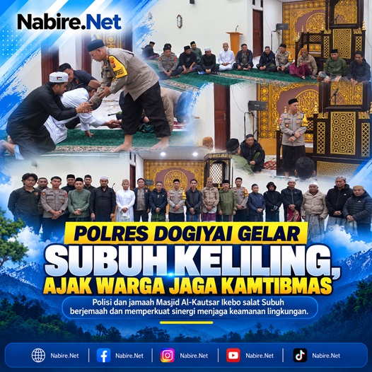 (Polres Dogiyai Gelar Subuh Keliling, Ajak Warga Jaga Kamtibmas)