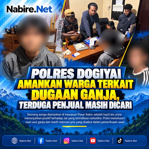 (Polres Dogiyai Amankan Warga Terkait Dugaan Ganja, Terduga Penjual Masih Dicari)