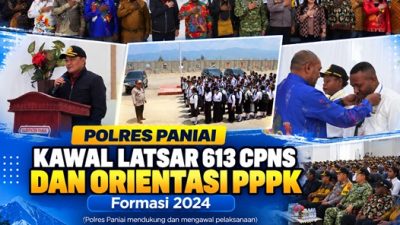 (Polres Paniai Kawal Latsar 613 CPNS dan Orientasi PPPK Formasi 2024)