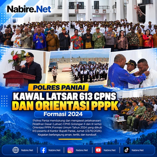 (Polres Paniai Kawal Latsar 613 CPNS dan Orientasi PPPK Formasi 2024)