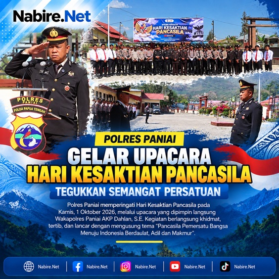(Polres Paniai Gelar Upacara Hari Kesaktian Pancasila, Teguhkan Semangat Persatuan)