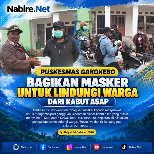 (Puskesmas Gakokebo Bagikan Masker untuk Lindungi Warga dari Kabut Asap)