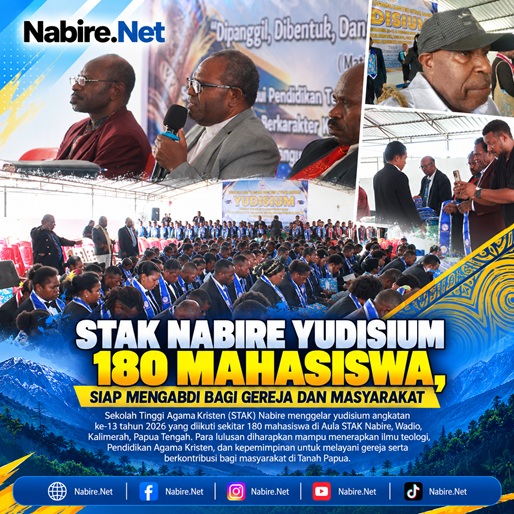 (STAK Nabire Yudisium 180 Mahasiswa, Siap Mengabdi bagi Gereja dan Masyarakat)