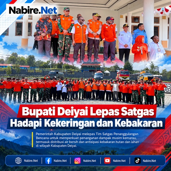(Bupati Deiyai Lepas Satgas Hadapi Kekeringan dan Kebakaran)