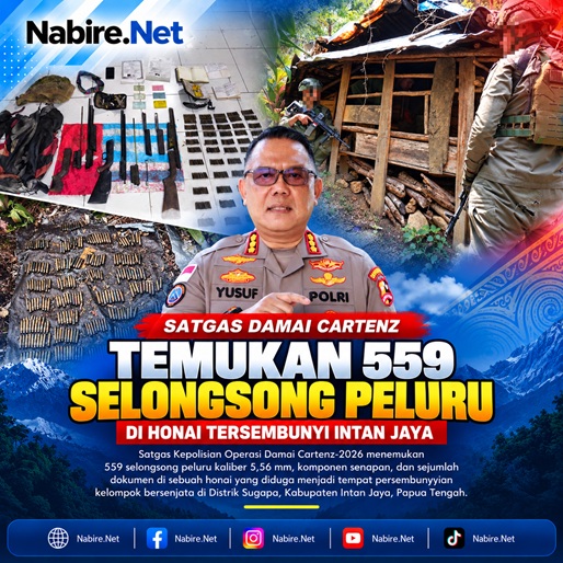 (Satgas Damai Cartenz Temukan 559 Selongsong Peluru di Hutan Intan Jaya)