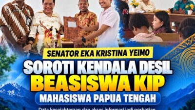 (Senator Eka Kristina Yeimo Soroti Kendala Desil Beasiswa KIP Mahasiswa Papua Tengah)