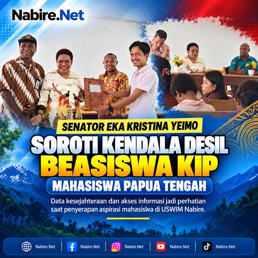 (Senator Eka Kristina Yeimo Soroti Kendala Desil Beasiswa KIP Mahasiswa Papua Tengah)